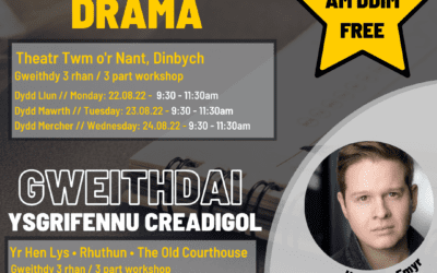Gweithdai Drama ag Ysgrifennu Creadigol yn dod i Ddinbych a Rhuthun.